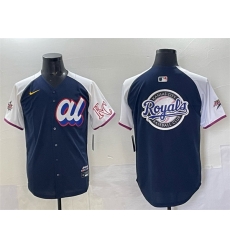 Men American League Kansas City Royals Team Big Logo Navy Alternate 2025 All Star Edition Limited Stitched Baseball Jersey