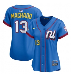 Women National League 13 Manny Machado Blue 2025 All Star Edition Limited Stitched Baseball Jersey Women National League 13 Manny Machado Blue 2025 All Star Edition Limited Stitched Baseball Jersey