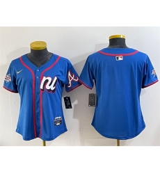 Women National League Atlanta Braves Blank Blue 2025 All Star Edition Limited Stitched Baseball Jersey Women National League Atlanta Braves Blank Blue 2025 All Star Edition Limited Stitched Baseball Jersey