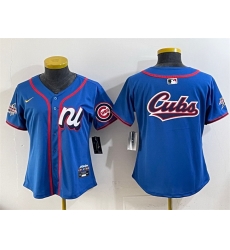 Women National League Chicago Cubs Team Big Logo Blue 2025 All Star Edition Limited Stitched Baseball Jersey Women National League Chicago Cubs Team Big Logo Blue 2025 All Star Edition Limited Stitched Baseball Jersey
