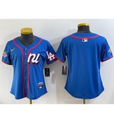 Women National League Los Angeles Dodgers Blank Blue 2025 All Star Edition Limited Stitched Baseball Jersey Women National League Los Angeles Dodgers Blank Blue 2025 All Star Edition Limited Stitched Baseball Jersey