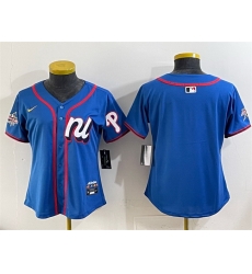 Women National League Philadelphia Phillies Blank Blue 2025 All Star Edition Limited Stitched Baseball Jersey Women National League Philadelphia Phillies Blank Blue 2025 All Star Edition Limited Stitched Baseball Jersey
