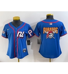 Women National League Pittsburgh Pirates Team Big Logo Blue 2025 All Star Edition Limited Stitched Baseball Jersey Women National League Pittsburgh Pirates Team Big Logo Blue 2025 All Star Edition Limited Stitched Baseball Jersey
