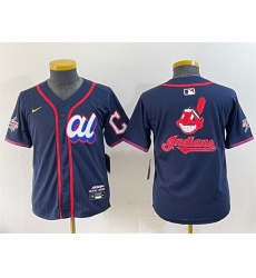 Youth American League Cleveland Guardians Team Big Logo Navy 2025 All Star Edition Limited Stitched Baseball Jersey Youth American League Cleveland Guardians Team Big Logo Navy 2025 All Star Edition Limited Stitched Baseball Jersey
