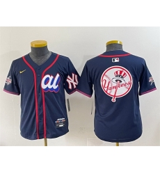 Youth American League New York Yankees Team Big Logo Navy 2025 All Star Edition Limited Stitched Baseball Jersey Youth American League New York Yankees Team Big Logo Navy 2025 All Star Edition Limited Stitched Baseball Jersey