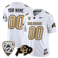 Men Women Youth Colorado Buffaloes Rocky Style Vapor Limited Custom Jersey All stitched White