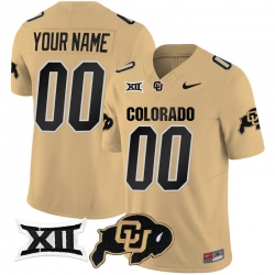 Men Women Youth Colorado Buffaloes Vapor Limited Custom Jersey Big 12 XII Patch All stitched Gold