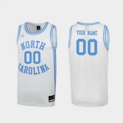 Men Women Youth Toddler North Carolina Tar Heels Custom White March Madness College Basketball Jersey