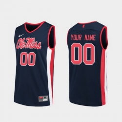 Men Women Youth Toddler Ole Miss Rebels Custom Navy Replica College Basketball Jersey