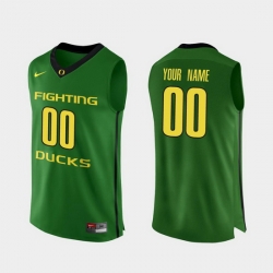 Men Women Youth Toddler Oregon Ducks Custom Apple Green Authentic College Basketball Jersey