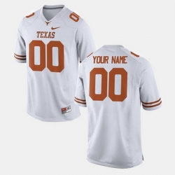 Men Women Youth Toddler Texas Longhorns Custom College Football White Jersey