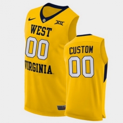 Men Women Youth Toddler West Virginia Mountaineers Custom Alternate Yellow Authentic Jersey