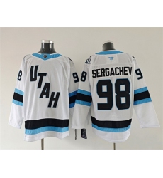 Men Utah Mammoth 98 Mikhail Sergachev White 2025 Stitched Jersey Men Utah Mammoth 98 Mikhail Sergachev White 2025 Stitched Jersey