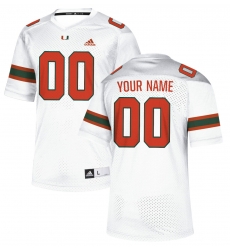 Miami hurricanes custom jersey White Miami hurricanes custom jersey White
