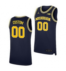 Michigan Wolverines Custom Navy Replica College Basketball Jersey Michigan Wolverines Custom Navy Replica College Basketball Jersey