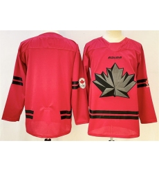 Men Canada Hockey Blank Red Stitched Jersey