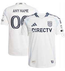 Mens San Diego FC adidas White 2025 Woven Into One Authentic Custom Jersey