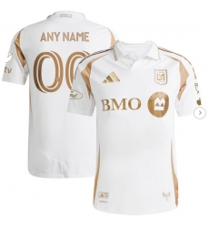 Mens LAFC adidas White 2025 Secondary Authentic Custom Jersey