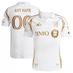 Mens LAFC adidas White 2025 Secondary Authentic Custom Jersey