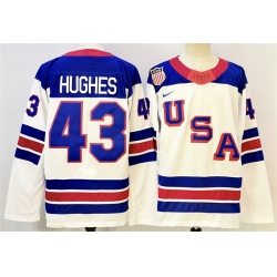 Men USA 43 Quinn Hughes White 2025 2026 Stitched Jersey