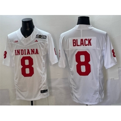 Men Indiana Hoosiers 8 Kaelon Black White F U S E  2026 Patch Stitched Football Jersey