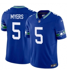 Men Seattle Seahawks 5 Jason Myers Royal 2025 F U S E Throwback Vapor Limited Stitched Football Jersey Men Seattle Seahawks 5 Jason Myers Royal 2025 F U S E Throwback Vapor Limited Stitched Football Jersey