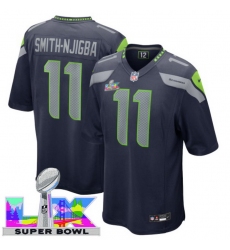 Men Women Youth Seattle Seahawks #11 Jaxon Smith-Njigba 2025 2026 Super Bowl LX F U S E Stitched NFL Jersey Blue