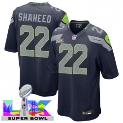 Men Women Youth Seattle Seahawks #22 Rashid Shaheed 2025 2026 Super Bowl LX F U S E Stitched NFL Jersey Blue
