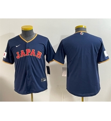 Youth Japan Baseball Blank Navy 2026 World Baseball Classic Road Stadium Stitched Baseball Jersey Youth Japan Baseball Blank Navy 2026 World Baseball Classic Road Stadium Stitched Baseball Jersey