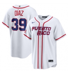 Men Puerto Rico Baseball 39 Edwin D%C3%ADaz White 2026 World Baseball Classic Home Stadium Stitched Jersey Men Puerto Rico Baseball 39 Edwin D%C3%ADaz White 2026 World Baseball Classic Home Stadium Stitched Jersey