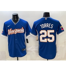 Men Venezuela Baseball 25 Gleyber Torres Royal 2026 World Baseball Classic Road Stadium Stitched Jersey Men Venezuela Baseball 25 Gleyber Torres Royal 2026 World Baseball Classic Road Stadium Stitched Jersey