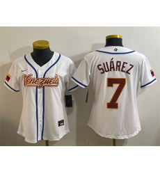 Youth Venezuela Baseball  26 Campeones White 2026 World Baseball Classic Home Stadium Stitched Baseball Jersey