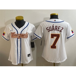 Youth Venezuela Baseball  26 Campeones White 2026 World Baseball Classic Home Stadium Stitched Baseball Jersey