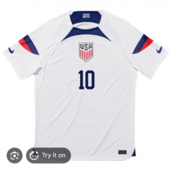 Men USA #10 White Soccer Jersey Christian Pulisic