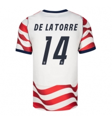 USA 2026 FIFA World Cup Soccer White Jersey Set ( Have Shorts ) Luca de la Torre #14