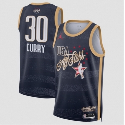 Men 2026 All Star  30 Stephen Curry Navy Stitched Basketball Jersey