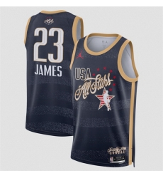 Men 2026 All Star  LeBron James Navy Stitched Basketball Jersey