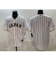 Men Japan Baseball Blank White 2026 World Baseball Classic Home Stadium Stitched Jersey Men Japan Baseball Blank White 2026 World Baseball Classic Home Stadium Stitched Jersey