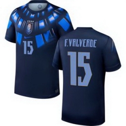 Youth 15 Uruguay Federico Valverde Away Replica Jersey World   2