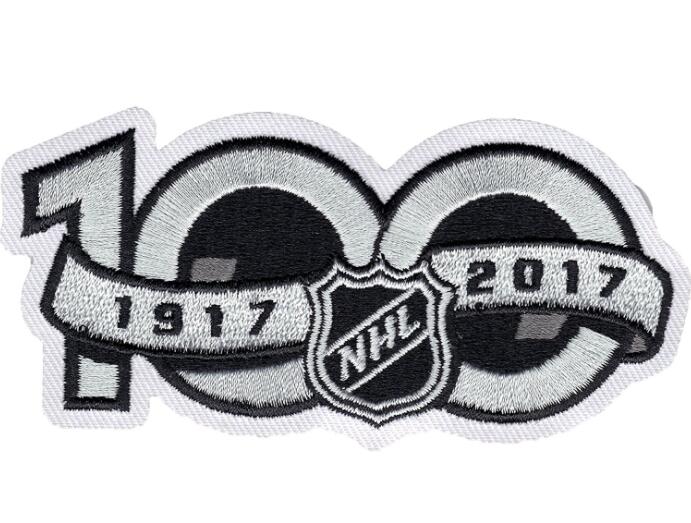 Men Calgary Flames NHL 100th Anniversary Patch Biaog