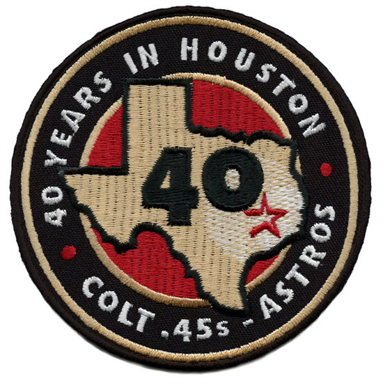 Women 2001 Houston Astros 40th Anniversary Jersey Patch Biaog