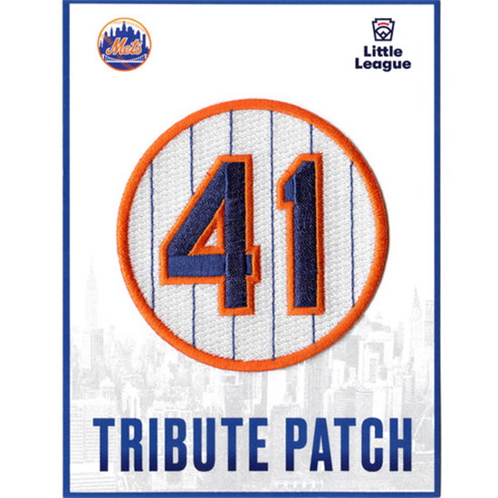 Men New York Mets Tom Seaver #41 Memorial Patch Biaog
