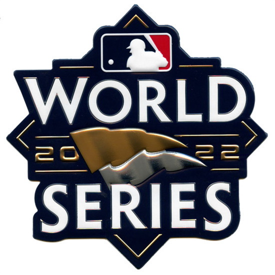 Women 2022 MLB World Series On-Field TPU Jersey Patch Philadelphia Phillies Houston Astros Biaog