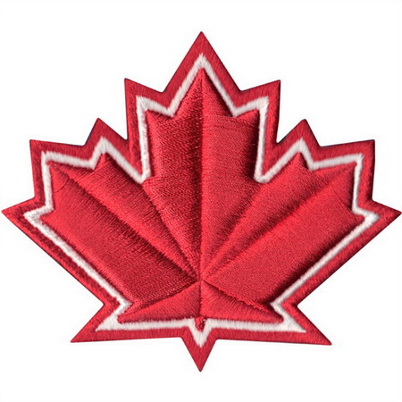 Men Toronto Blue Jays Red Maple Leaf 3D Jersey Patch Biaog